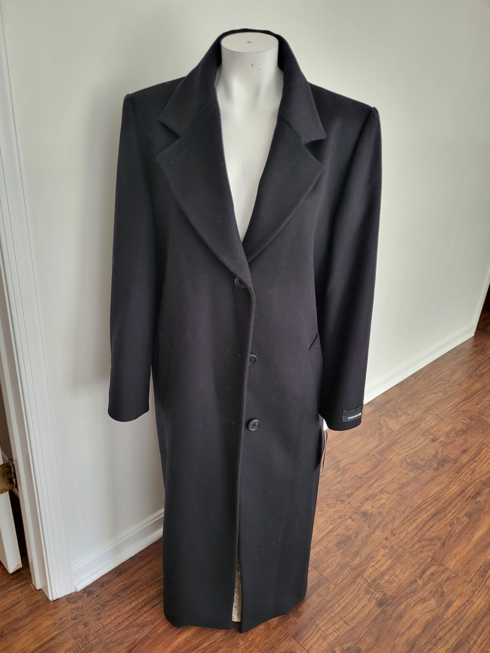 Jones New York Black Long Trench Coat